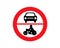 Traffic sign forbidden entrance car and motorcycle. Traffic sign prohibition of traffic: ban on motorcycles and motor vehicles