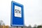 The traffic sign in front of STK Stanice Technicke Kontroly in Czech - Technical Inspection Station in English