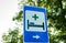 Traffic sign hospital and emergency medical aid