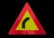 Traffic sign isolated - Curve right