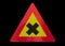 Traffic sign isolated - Dangerous crossing