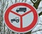 Traffic sign, no entry for tractors and trucks