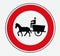 Traffic sign. No horse wagon allowed on this street