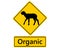 Traffic sign for organic sheep farming
