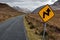 Traffic sign rural road in Ireland