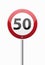 Traffic sign speed limit fifty