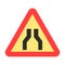 traffic sign Splitting the road