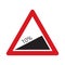 Traffic sign steep descent