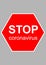 Traffic sign stop epidemic coronavirus movement prohibited