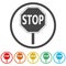 Traffic sign, Stop Sign, 6 Colors Included