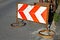 Traffic sign to indicate a construction site