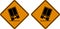 Traffic Sign, Truck Falling Graphic On White Background