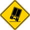 Traffic Sign, Truck Falling Graphic On White Background