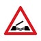 Traffic sign warning for a movable bridge