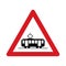 Traffic sign warning for trams