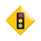 traffic signal ahead. Vector illustration decorative design