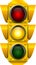 Traffic signal CAUTION