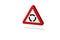 traffic signal made with 3d render. Roundabout warning. Highway code