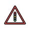 traffic signal road sign color icon vector illustration