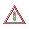traffic signal road sign color icon vector illustration