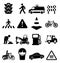 Traffic Signs Icons Set