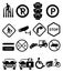 Traffic Signs Icons Set