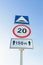 Traffic signs Maximum speed limit , artificial unevenness