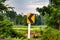 Traffic signs on rural roads.