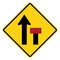 Traffic Signs,Warning Signs,Right lane ends