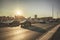 Traffic in the street of the Port of Livorno