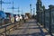 Traffic on the Troitsky bridge in Saint-Petersburg