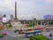 Traffic at the Victory monument,Bangkok,Thailand