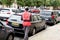 Traffic warden civil enforcement officer issuing parking ticket fine in bordeaux