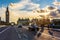 Traffic on Westminster Bridge in London, UK