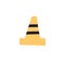 Traffic yellow and black cone