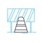 traffice cone line icon, outline symbol, vector illustration, concept sign