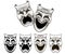 Tragedy and comedy theater masks