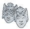 Tragedy Comedy Theater masks