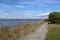 A trail along the Semiahmoo Spit in late summer