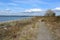 A trail along the Semiahmoo Spit in late summer