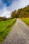 Trail and autumn color at Moses Cone Park, on the Blue Ridge Par