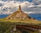 Trail bridge Chimney Rock on the Oregon Trail