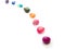 Trail of colorful natural gem stones.