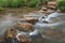 Trail crossing mountain creek