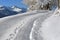 Trail in fresh snow