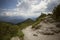 Trail at Herzogstand mountain in Bavaria, Germany