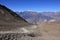 Trail leading from the Thorung La mountain pass to Muktinath