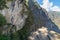 Trail leading to Inca Bridge at Machu Picchu, Peru