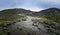 Trail that leads to Croagh Patrick mountain peak in county Mayo, Ireland