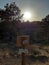 Trail markers Sundown crystal lake hiking trails at Curt Gowdy State Park Cheyenne, Wyoming